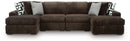 Midnight-Madness Double Chaise Sectional - Chocolate
