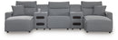 Modmax II Reclining Sectional with Double Chaise and Audio Consoles