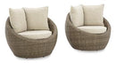 Danson Swivel Lounge with Cushion (Set of 2) - MKH Liquidation & Surplus (Cleveland, OH)