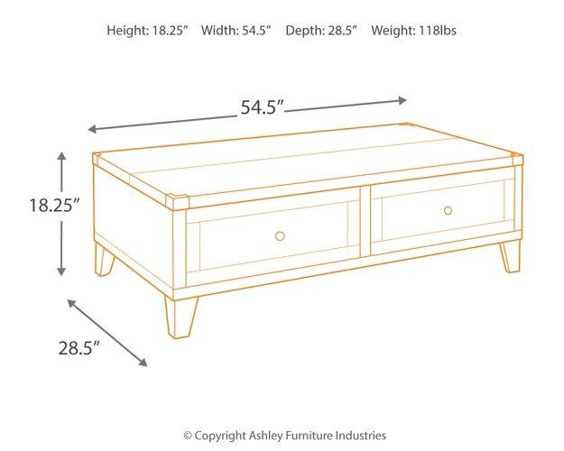 Todoe Coffee Table with Lift Top