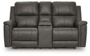 Bleckley Power Reclining Loveseat with Console - MKH Liquidation & Surplus (Cleveland, OH)